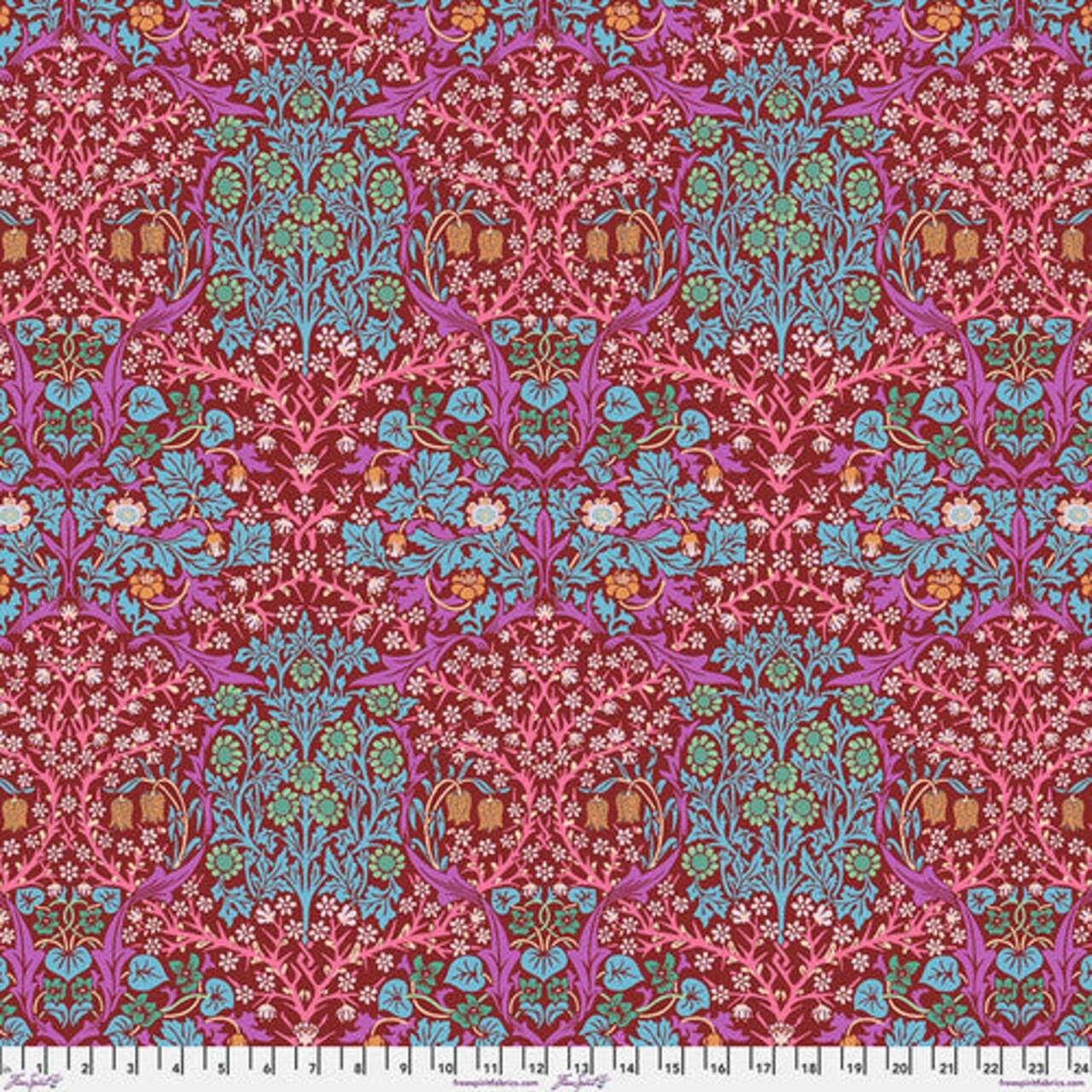 Fabric FreeSpirit Brown Blackthorn Kaffe x Morris & Co. by the Quarter Yard PWKW002.BROWN